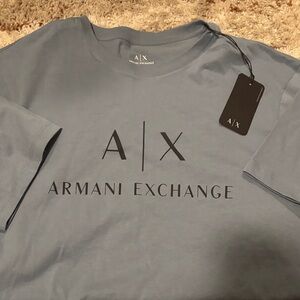 Armani Exchange Men's Blue T-Shirt